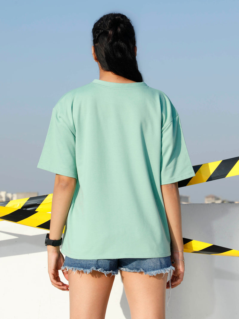 Athena Unapologetic Women Drop-Shoulder Sleeves T Shirt