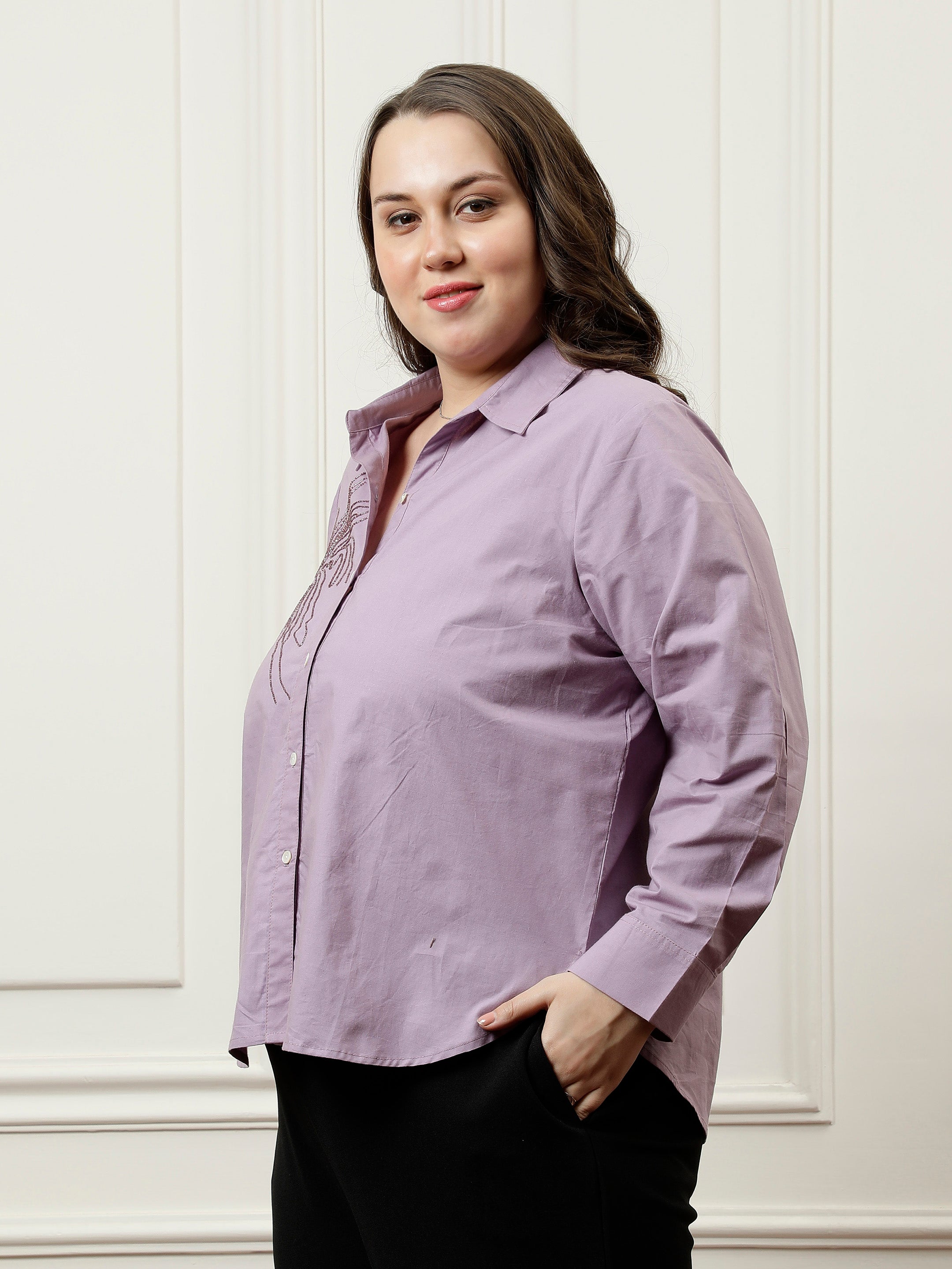 Athena Ample Embroidered Cotton Top