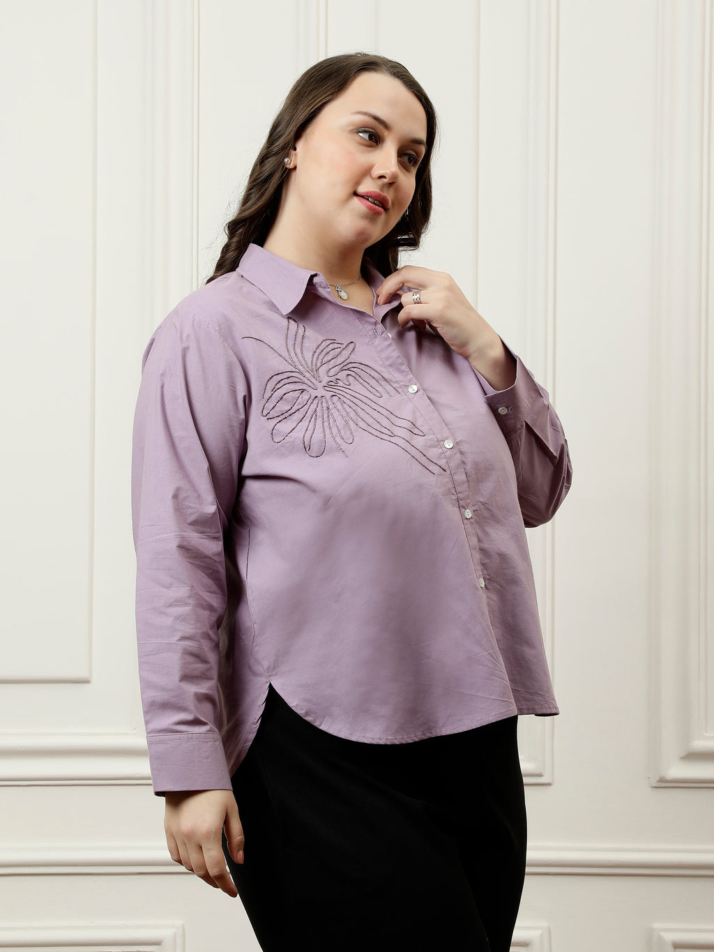 Athena Ample Embroidered Cotton Top