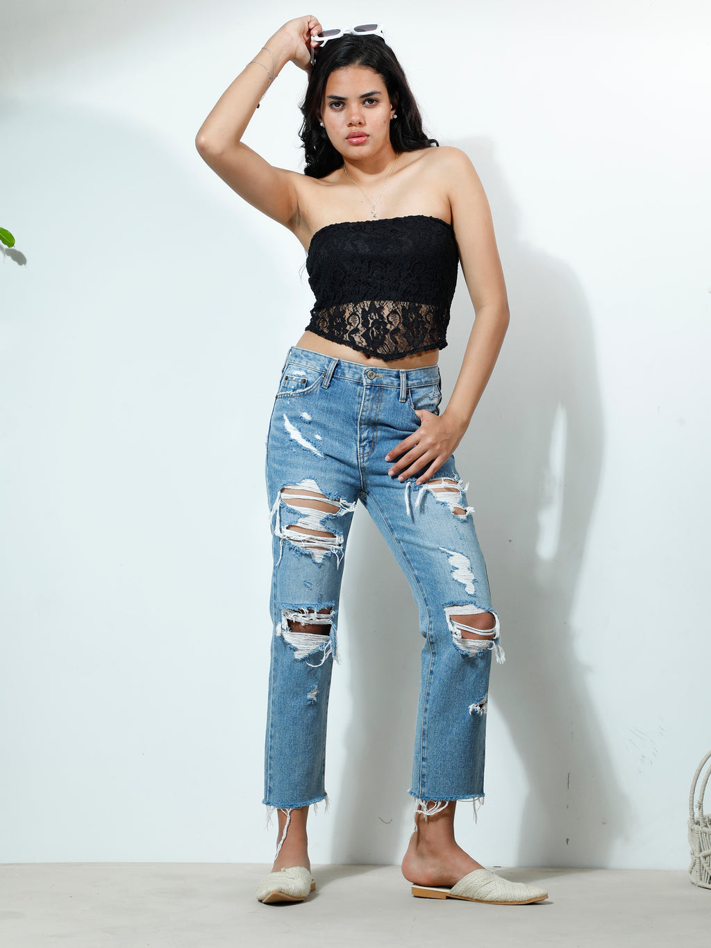 Athena Unapologetic Floral Lace Crop Top