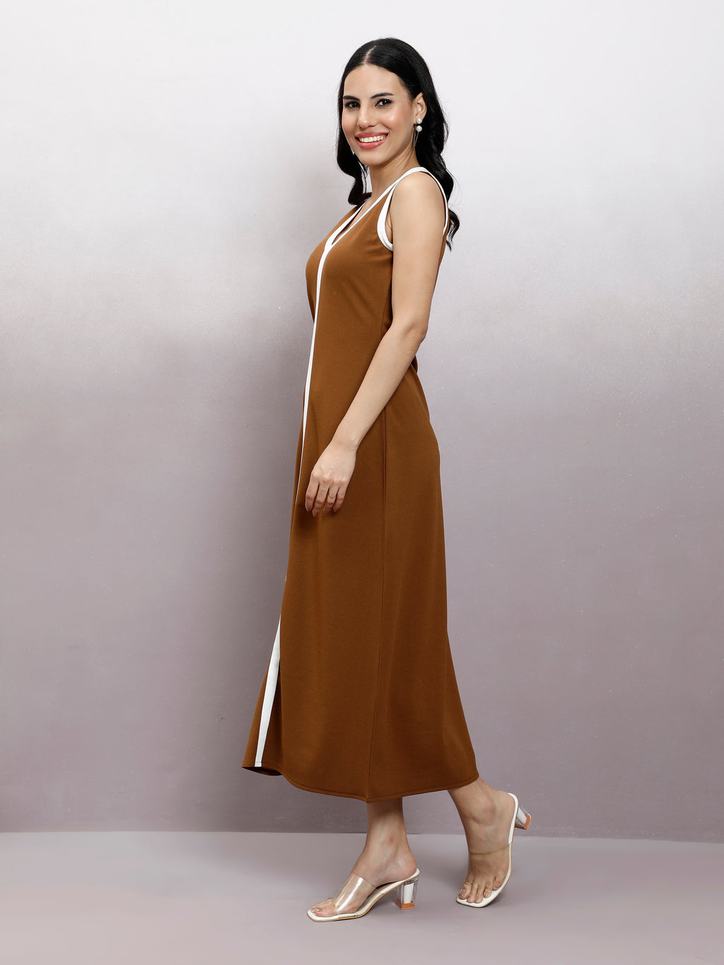 Athena Women Immutable Scuba A-Line Maxi Dress