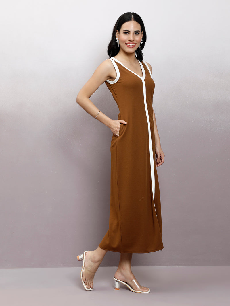 Athena Women Immutable Scuba A-Line Maxi Dress