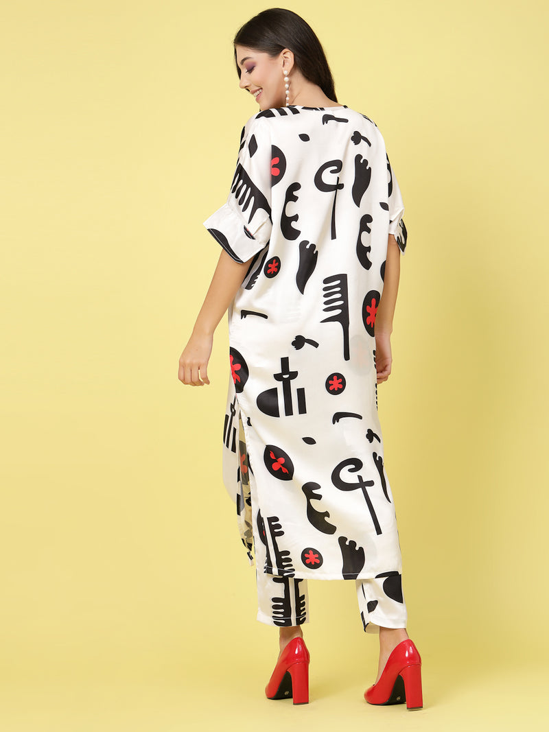 Athena Conversational Printed Straight Kurta With Trouser