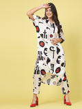 Athena Conversational Printed Straight Kurta With Trouser