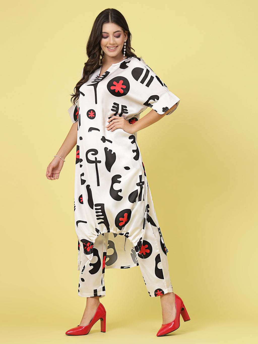 Athena Conversational Printed Straight Kurta With Trouser