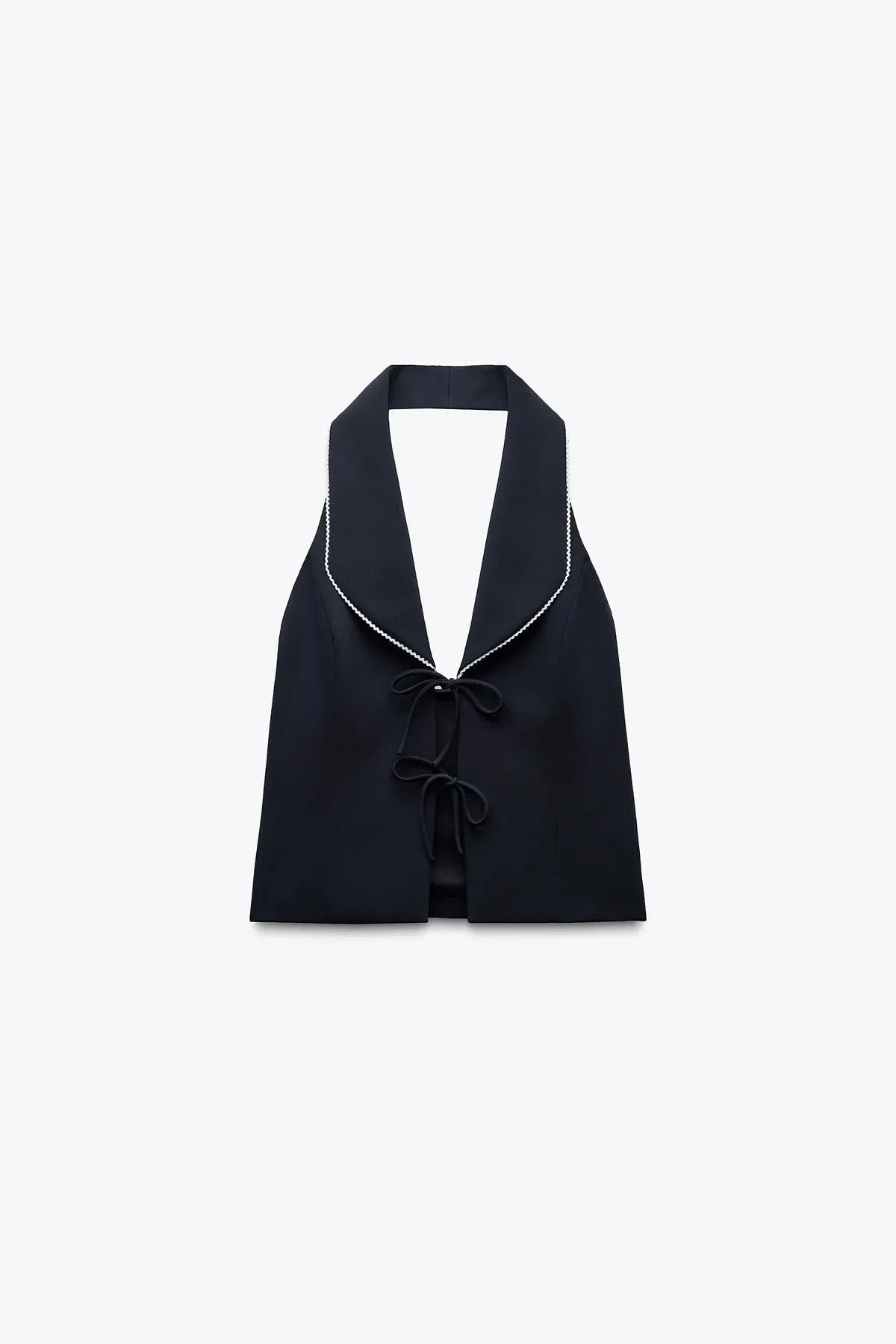 Tied Halter Top - Navy
