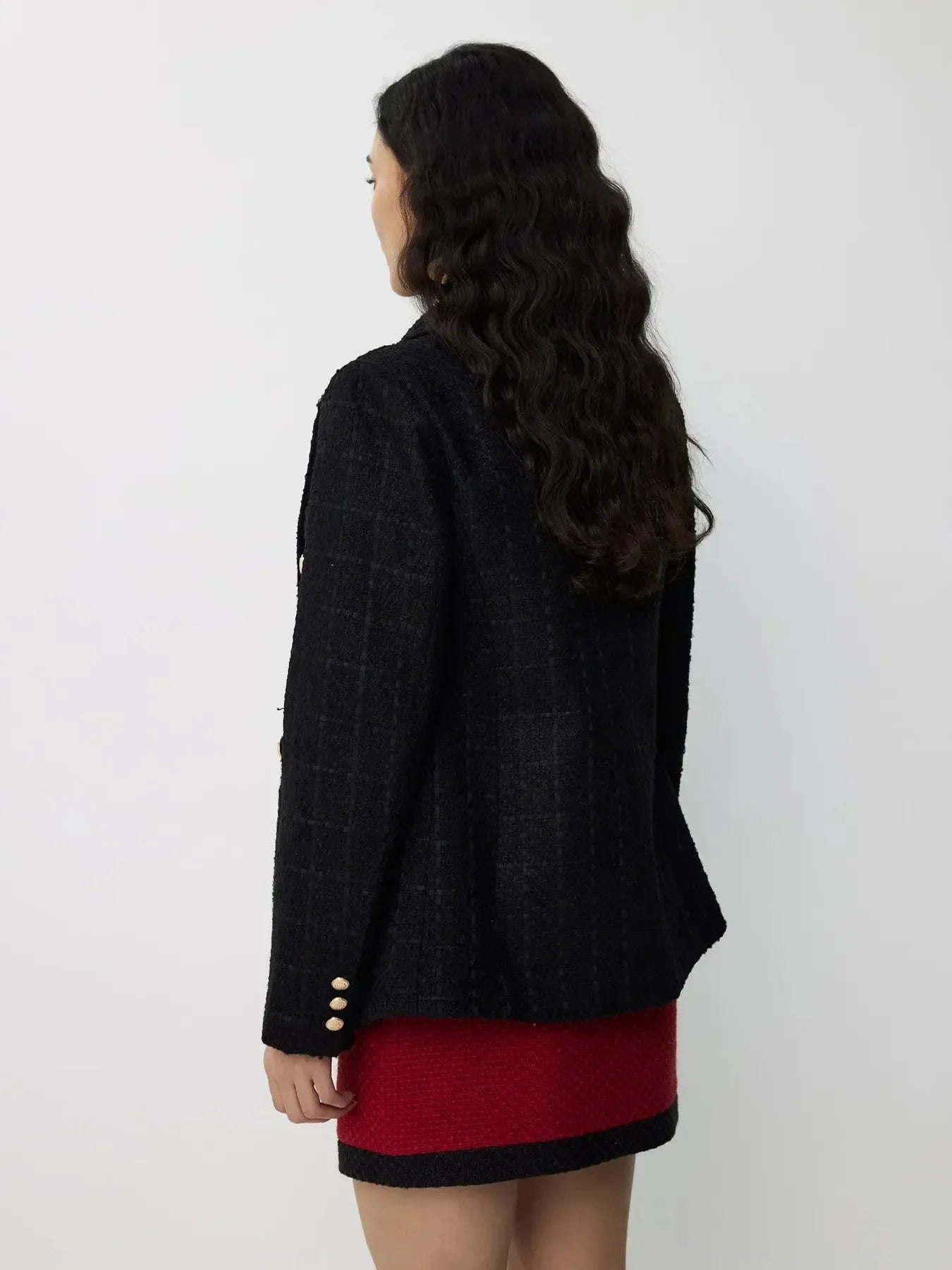 Classic Tweed Blazer - Black