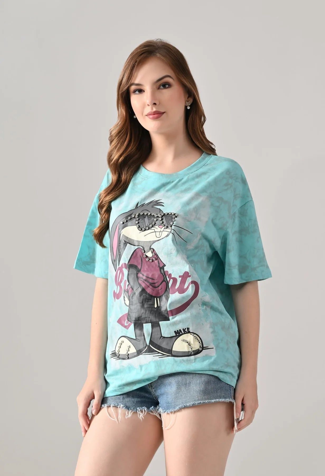 Tie-Dye Bunny T-Shirt - Pacific Blue