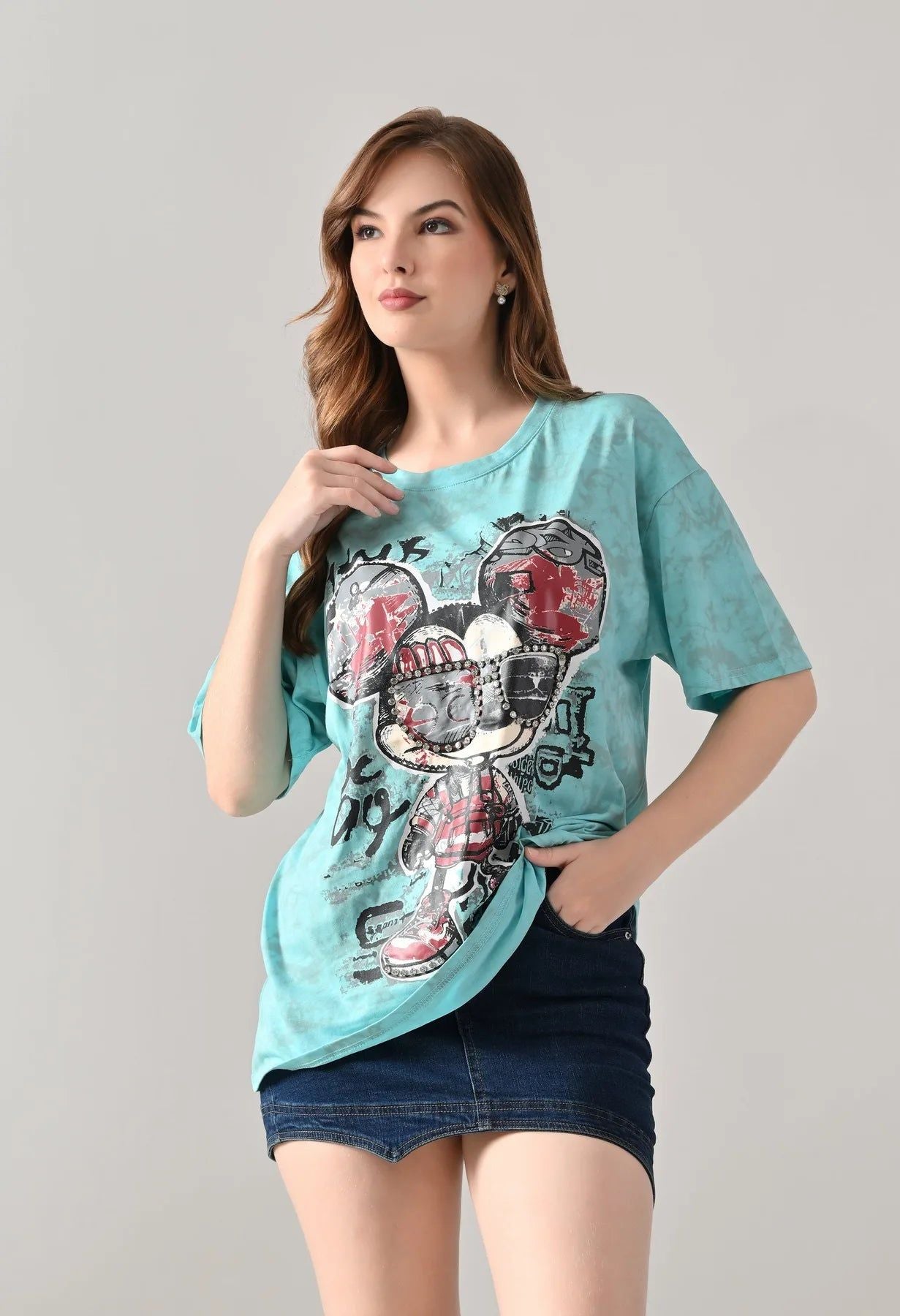 Tie-Dye Mickey Mouse T-shirt - Pacific Blue