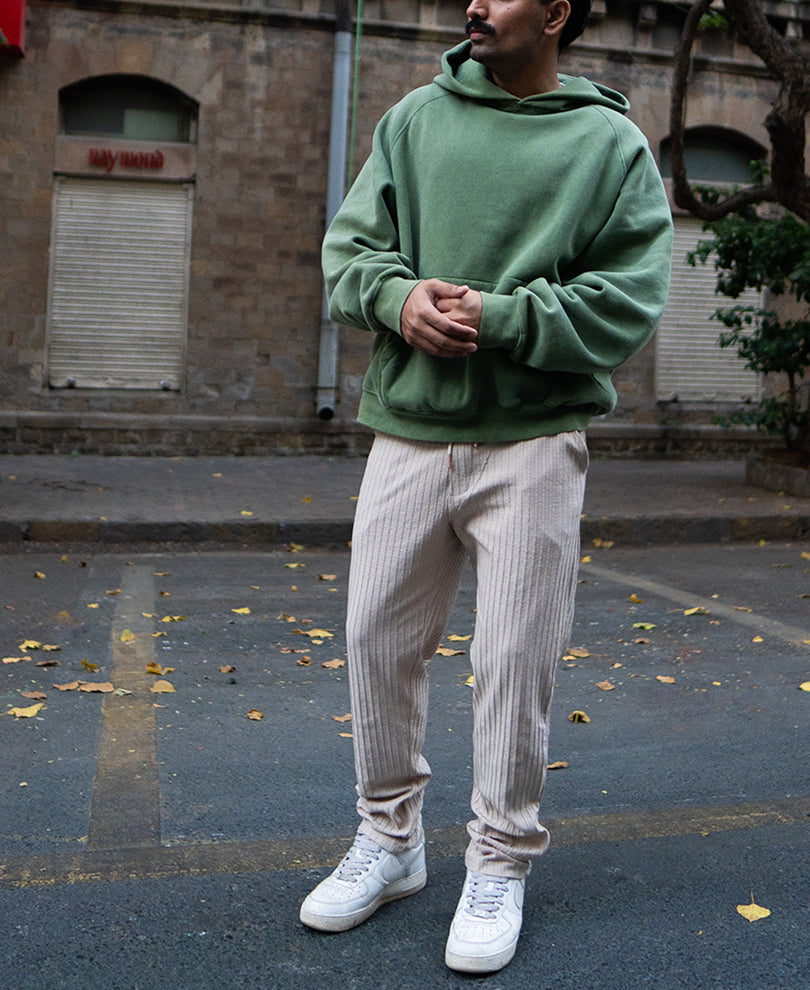 Beige Rib Knit Pant