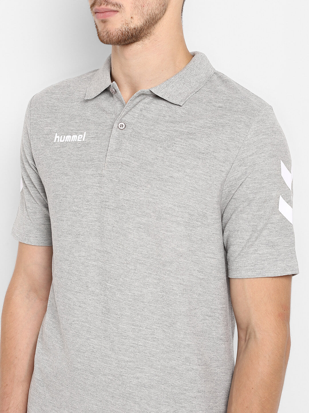Go Cotton Poly Polo T-Shirt - Grey