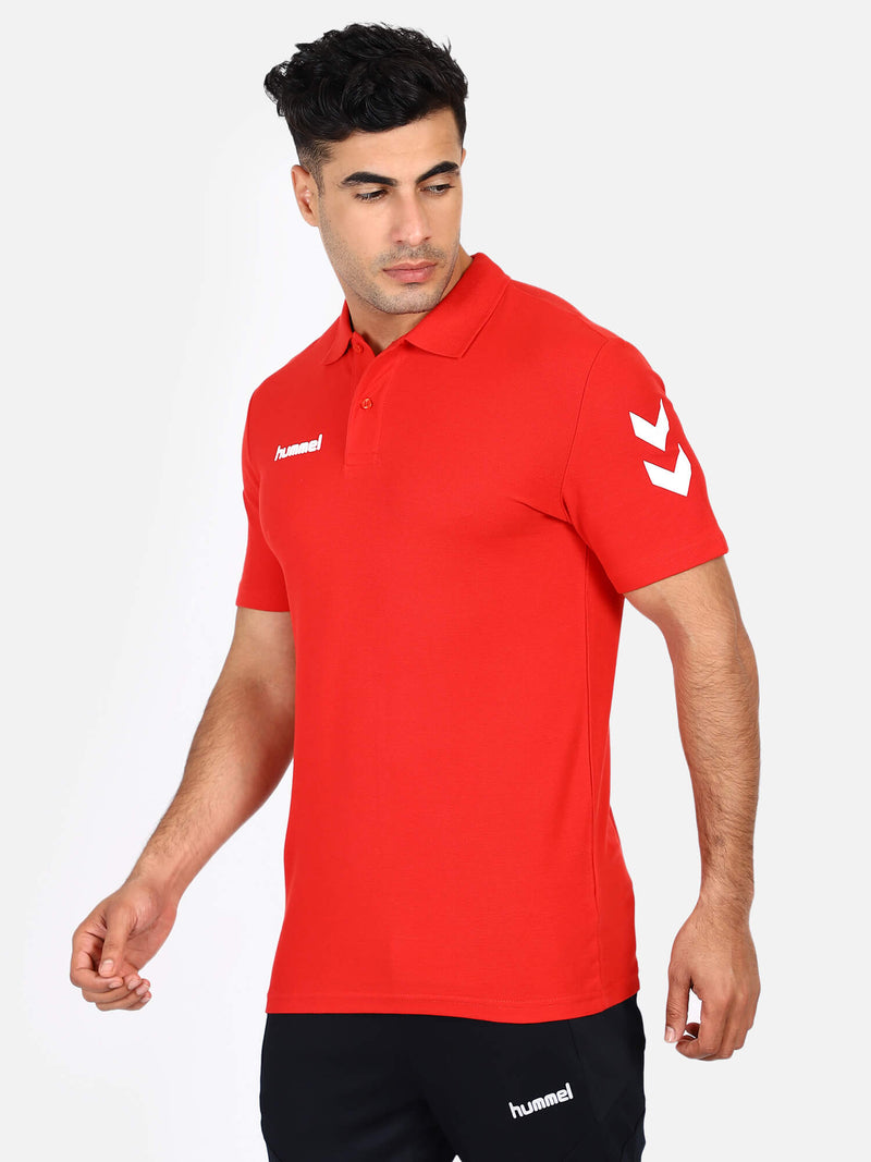 Go Cotton Poly Polo T-Shirt - Red