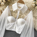 Liabella Puffed Sleeve Blouse - White