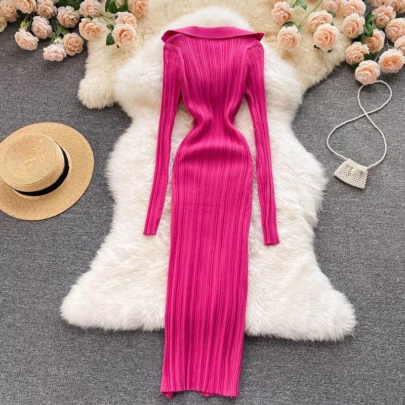 Anabelle Knit Dress - Pink
