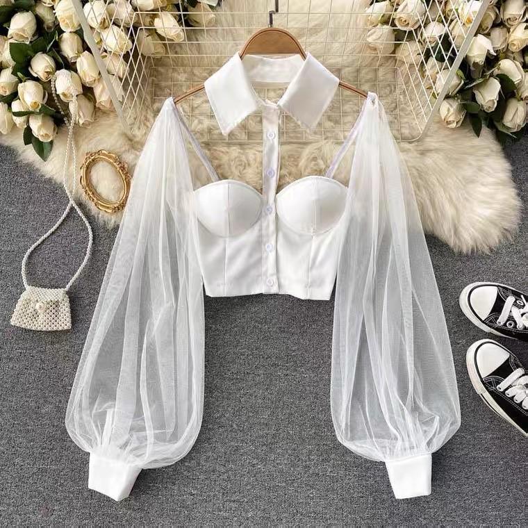 Liabella Puffed Sleeve Blouse - White