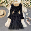 Blair Sequined Party Dress - Black