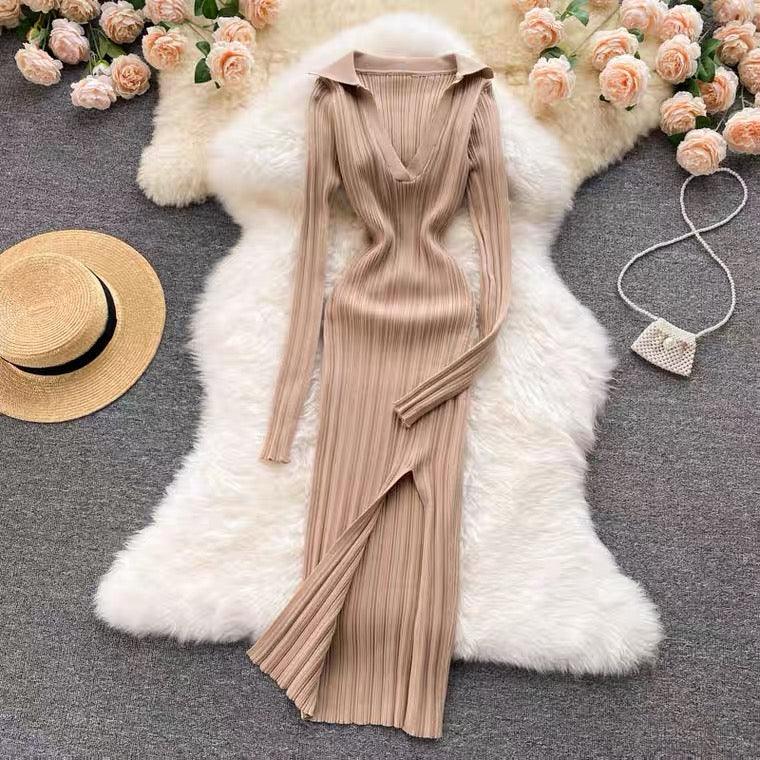 Anabelle Knit Dress - Beige