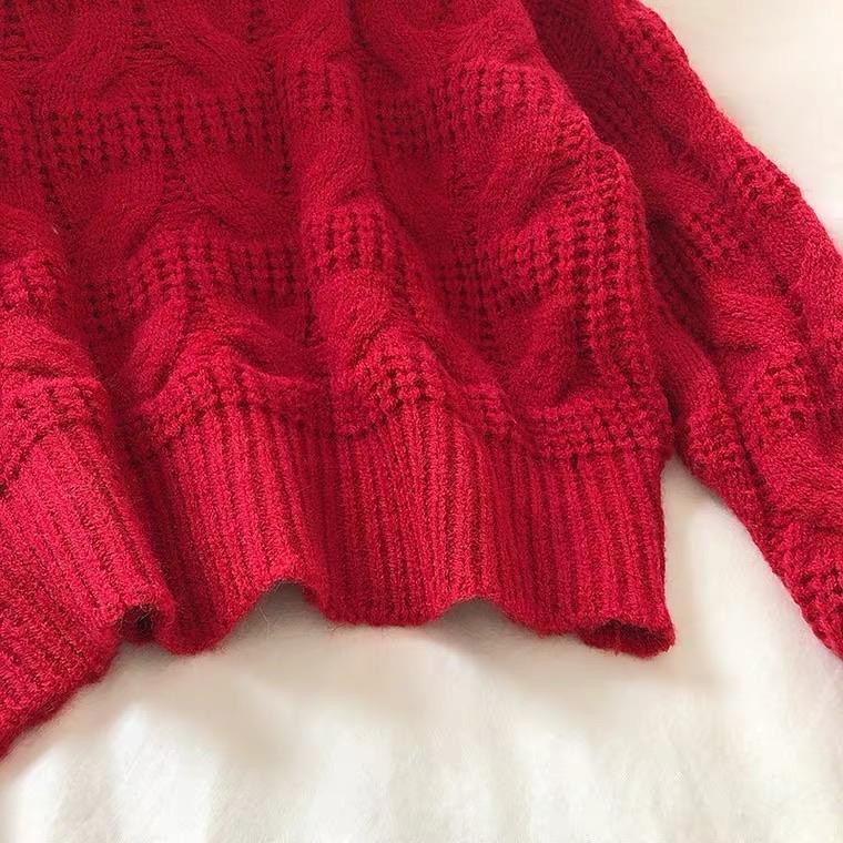 Tebby Choker Sweaters - Red