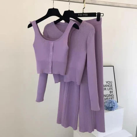 Silage 3 Piece Coord Set - Lavender