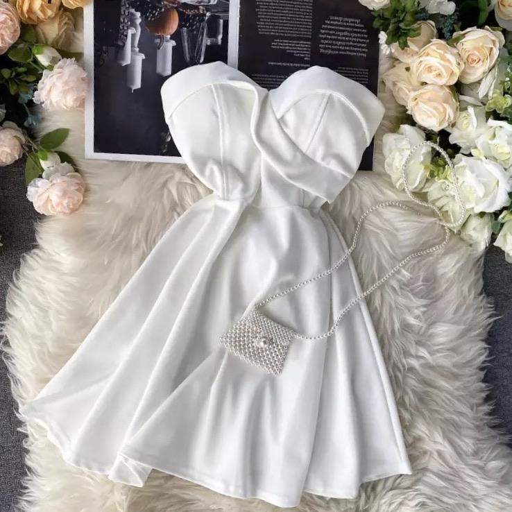 Emilia Tube Dress - White