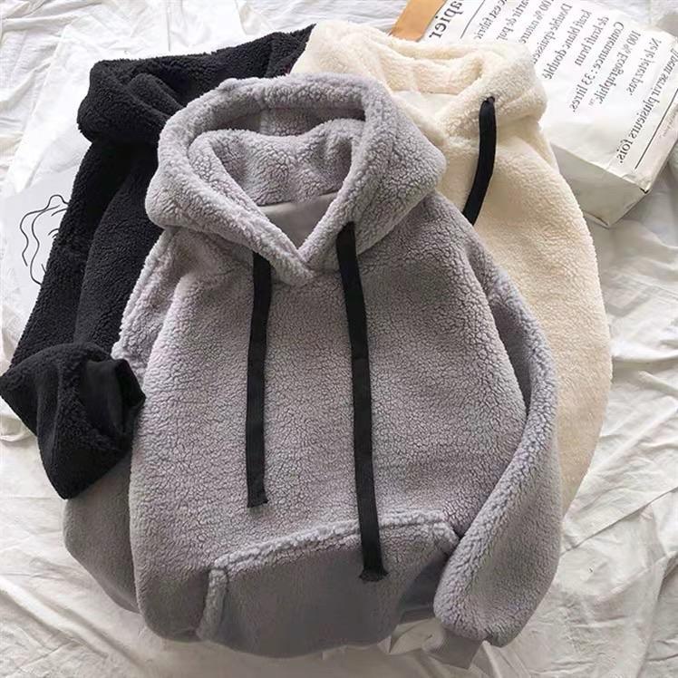 Adam Fluffy Hoodies - White