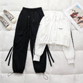 Betty Coord Sets- Full Sleeves - White top, Black Pants Set