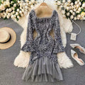Blair Sequined Party Dress - Silver