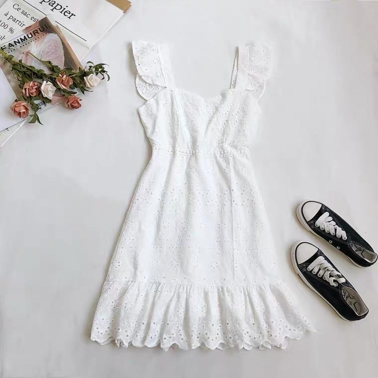 Mykonos Eyelet Dress - White