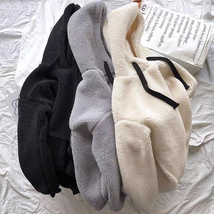 Adam Fluffy Hoodies - White