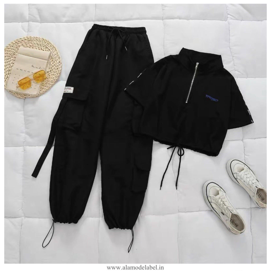 Betty Coord Sets - Black top, Black Pants Set