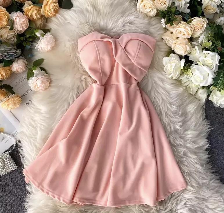 Emilia Tube Dress - Peach