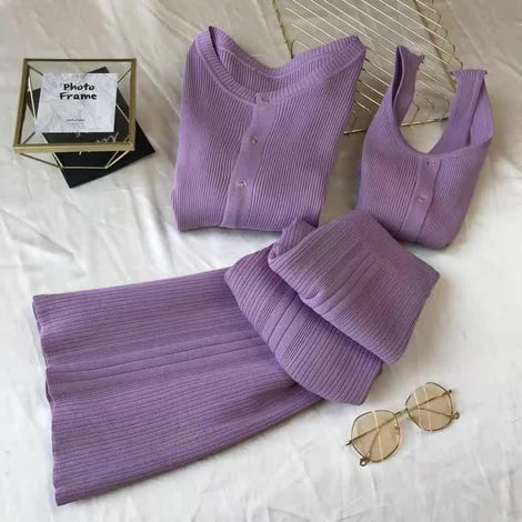 Silage 3 Piece Coord Set - Lavender