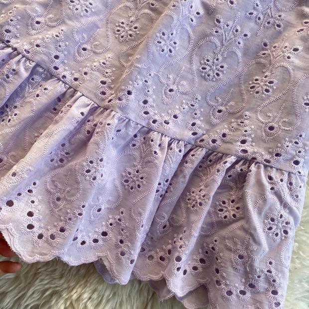 Mykonos Eyelet Dress - Lilac