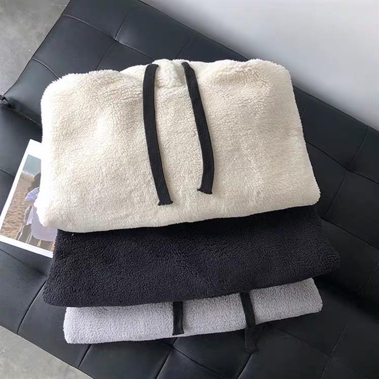 Adam Fluffy Hoodies - White