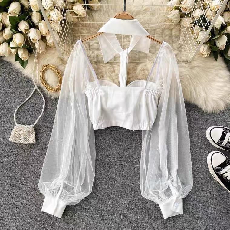 Liabella Puffed Sleeve Blouse - White