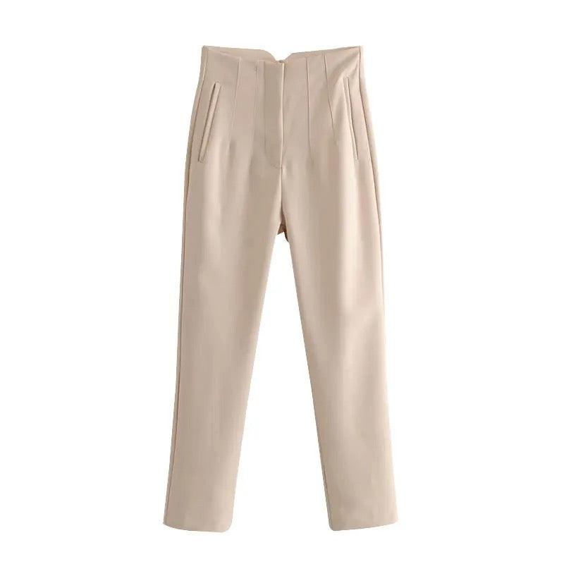 Luxe Fred Formal Pants - Beige