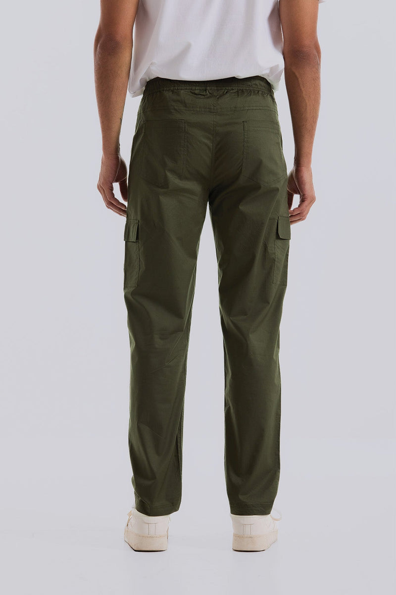 Lunar Green 2 way stretchable Air cargo - Regular fit