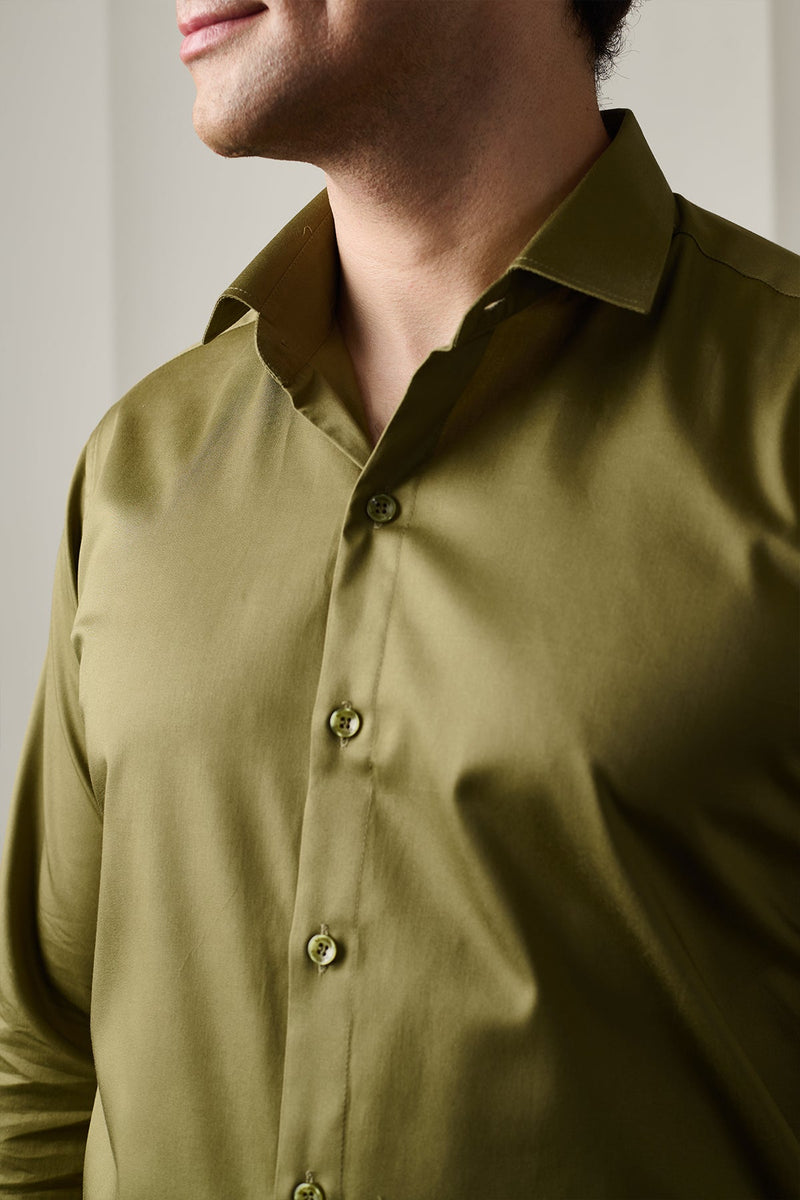 Moss Green Classic shirt - Regular fit