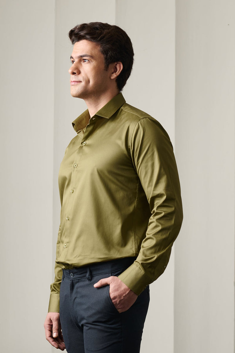 Moss Green Classic shirt - Regular fit