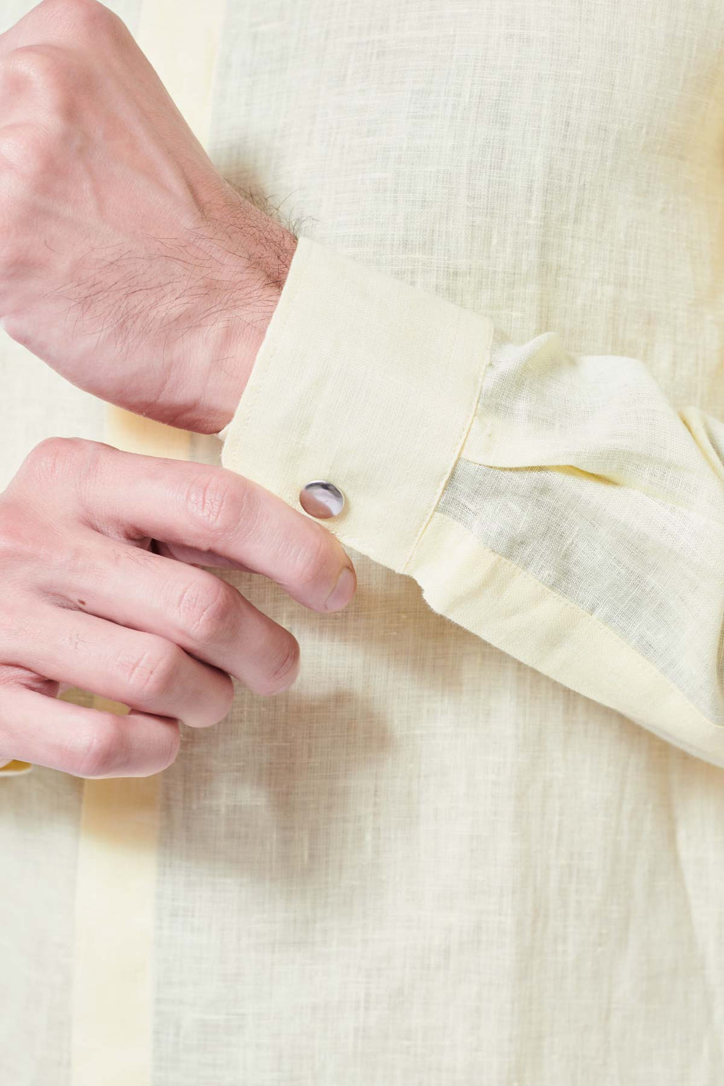 Pastel Yellow 100% Pure Linen Shirt - Regular fit