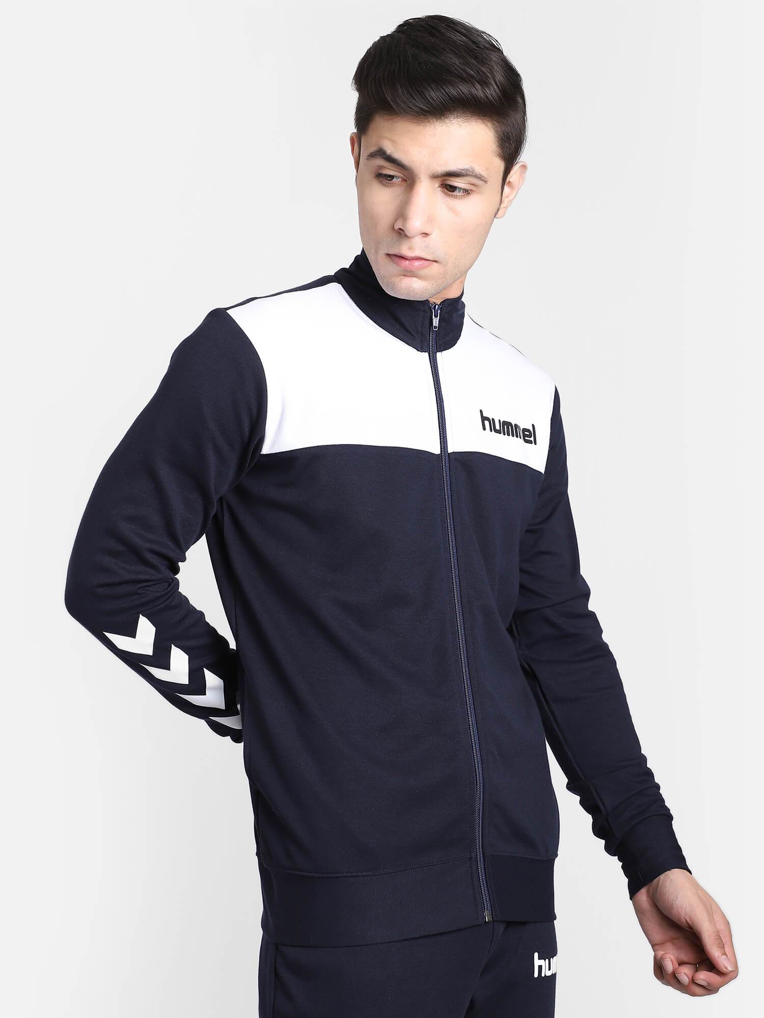 Phoebe Cotton Poly Track Jacket - Blue