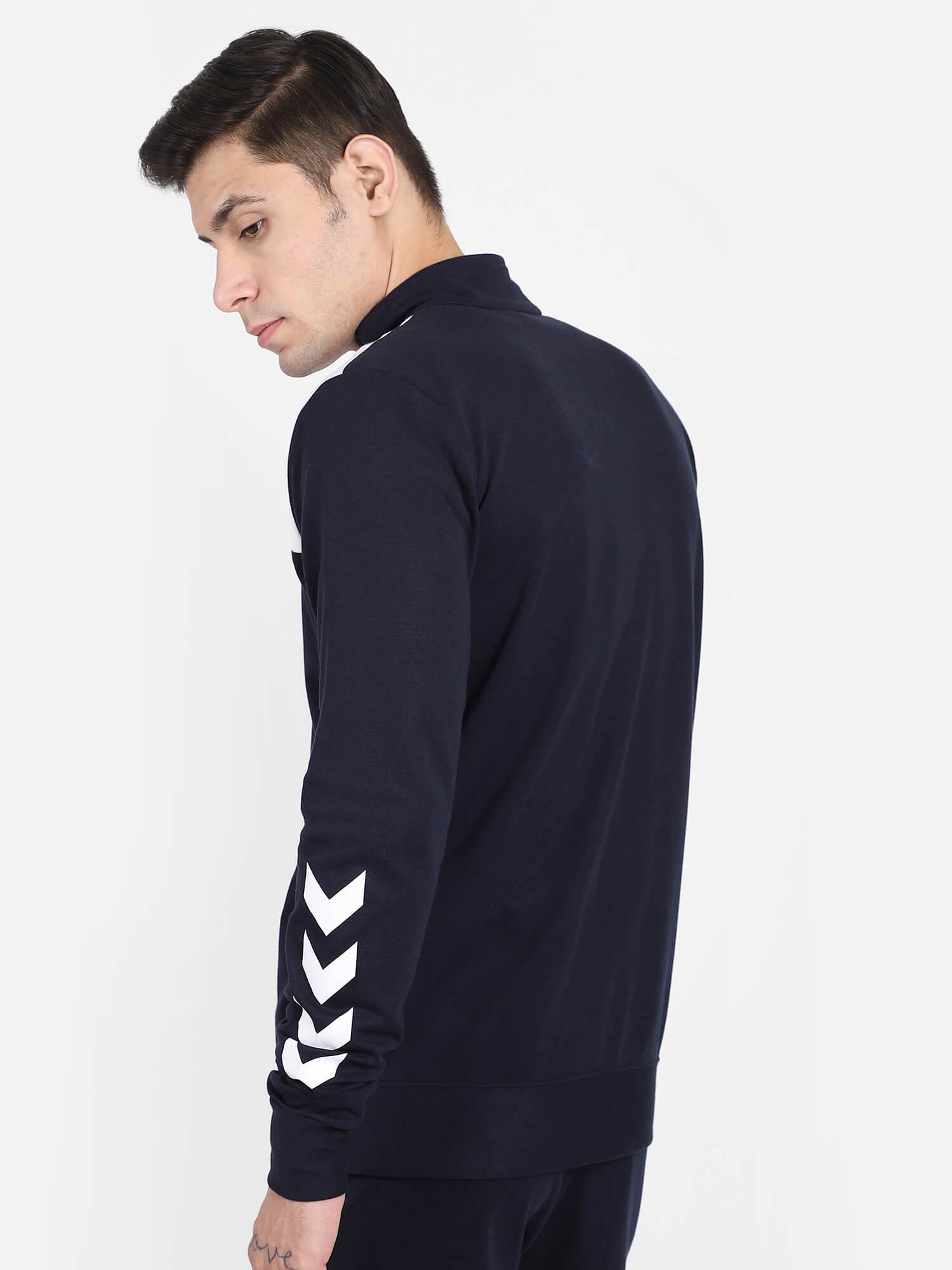 Phoebe Cotton Poly Track Jacket - Blue