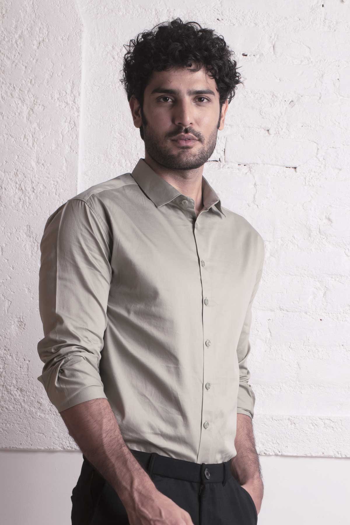 Sage Green Classic shirt - Regular fit