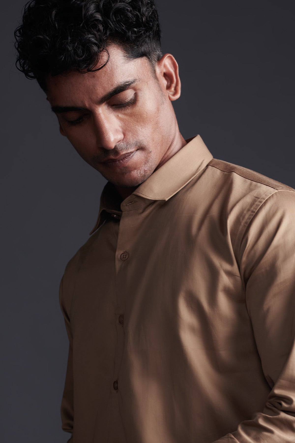 Sand Brown Classic shirt - Regular fit