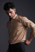 Sand Brown Classic shirt - Regular fit