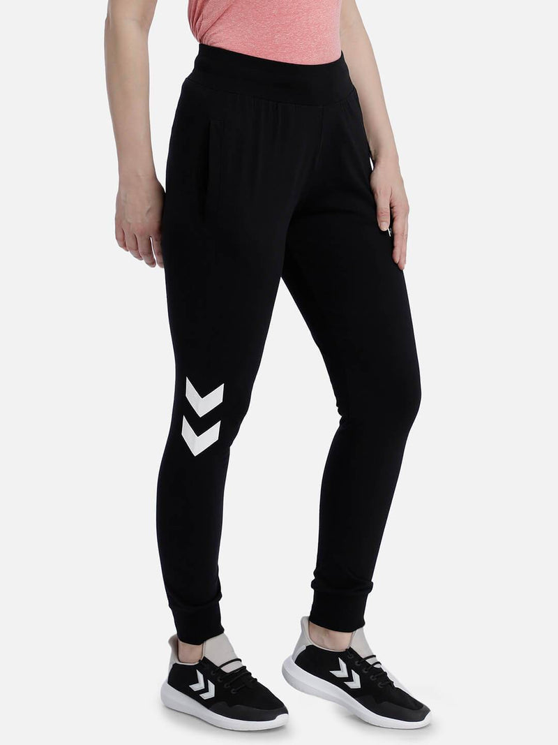 Sandra Cotton Tapered Pant - Black