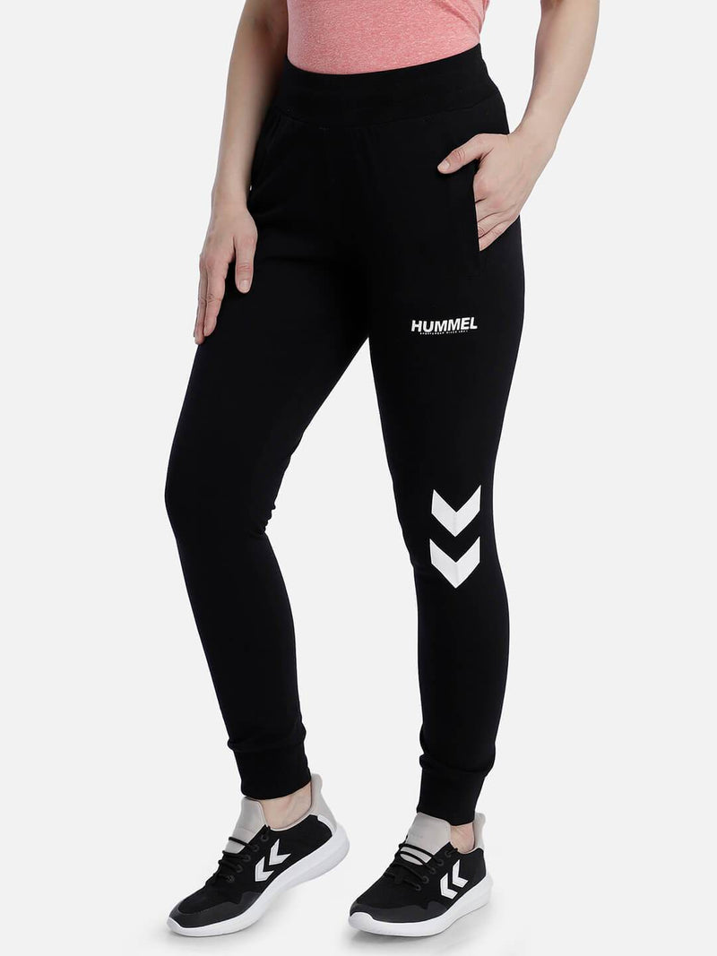 Sandra Cotton Tapered Pant - Black