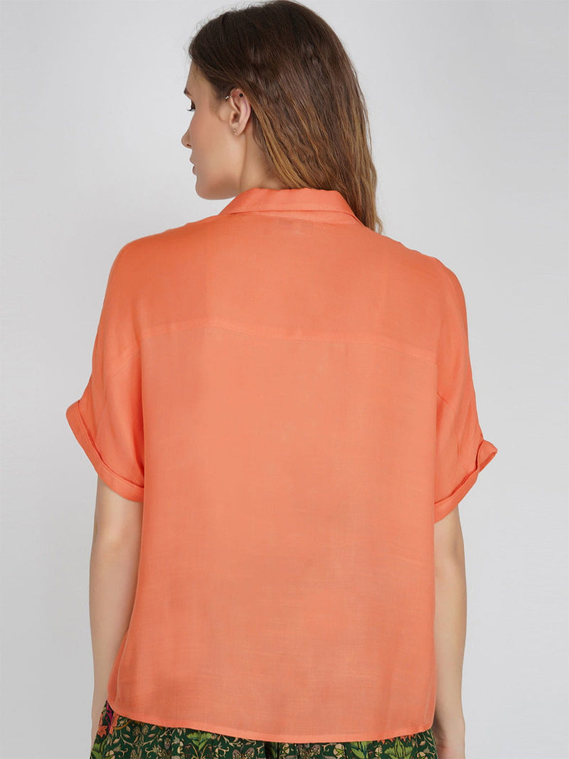 Coral Shirt Top