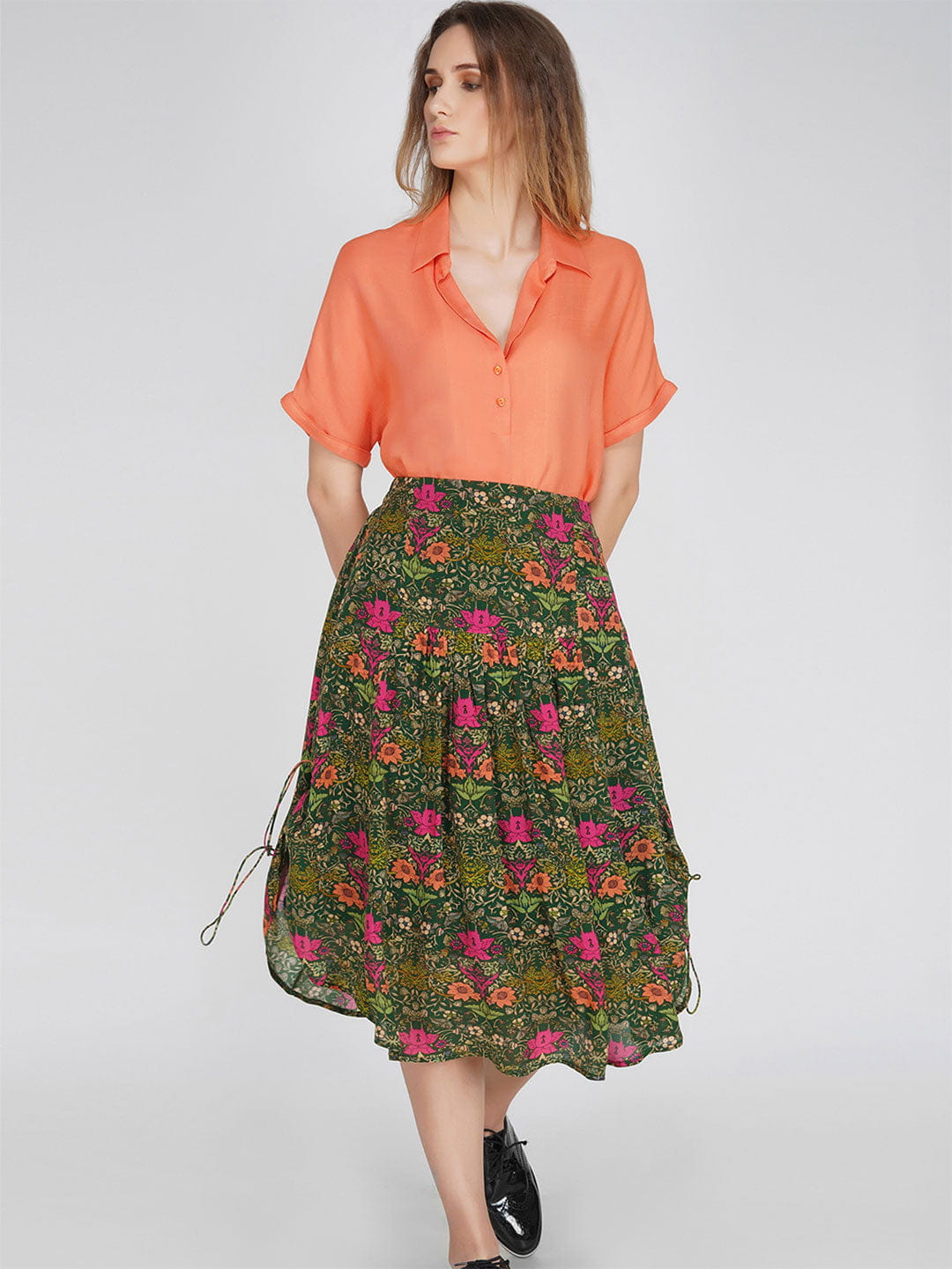 Coral Shirt Top
