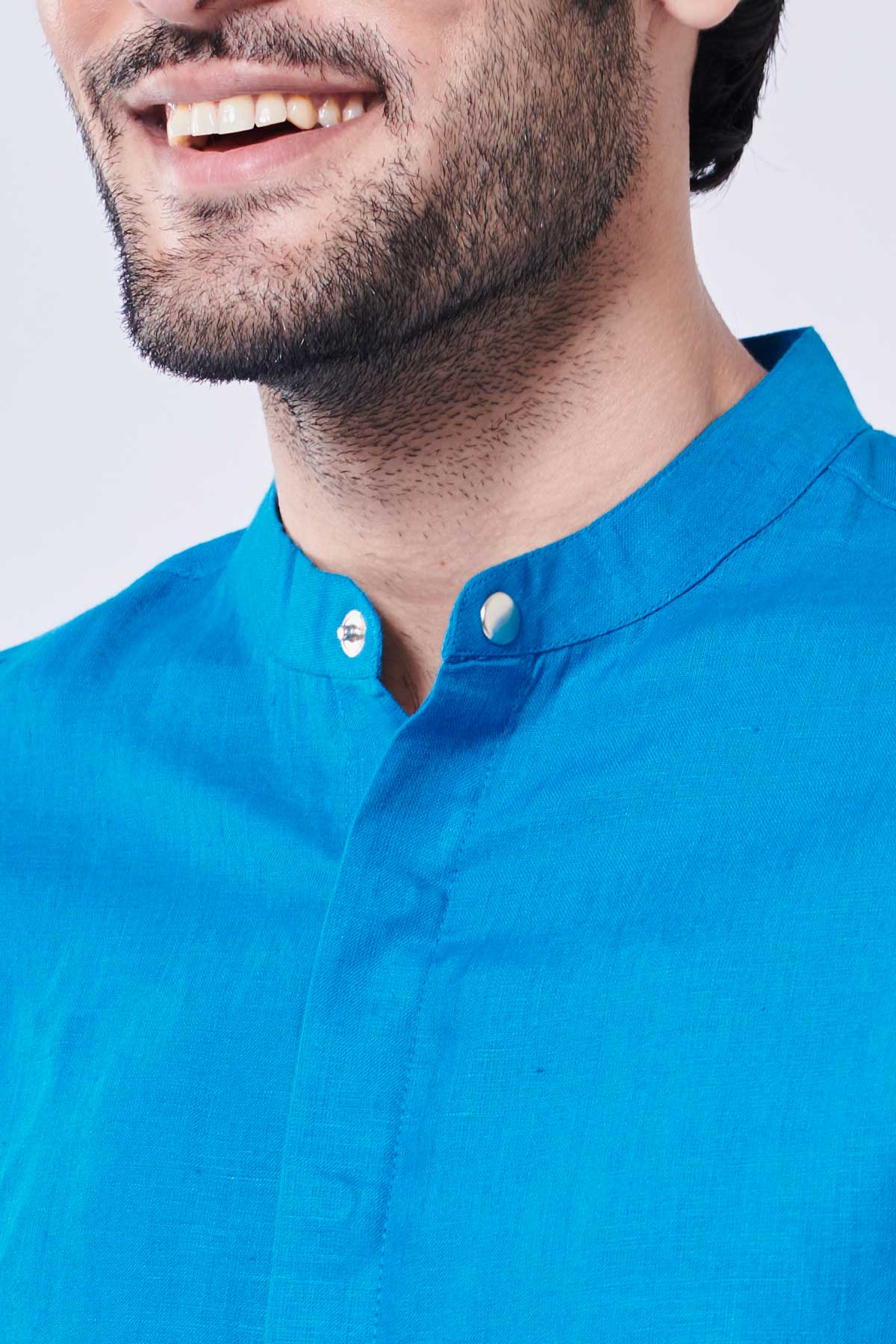 Turkish Blue 100% Pure Linen Shirt - Regular fit